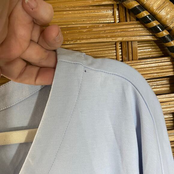 J.Jill Simply Supima V-Neck Tunic Hydrangea Blue 3X NWT minimalist long sleeve - Picture 4 of 8